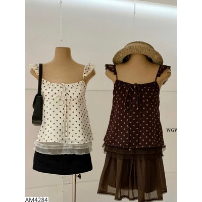 AM4284 ÁO 2 DÂY CHẤM BI CHO NỮ W.G.W.E