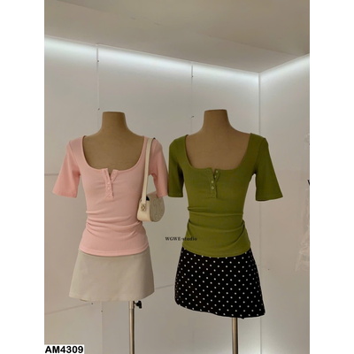 AM4309 ÁO THUN GÂN CỔ U W.G.W.E