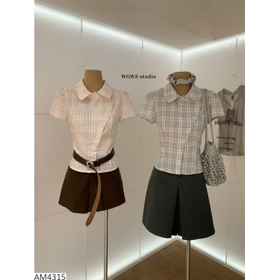 AM4315  ÁO SƠ MI KẺ CHO NỮ W.G.W.E