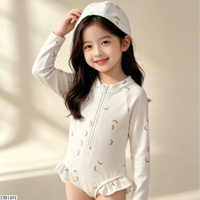 DB1491 ĐỒ BƠI DÀI TAY KÈM MŨ CHO BG 