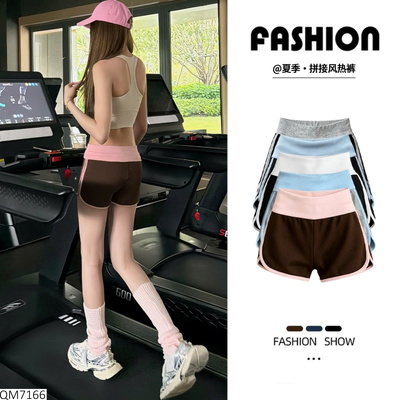 QM7166 QUẦN SHORT THỂ THAO PHỐI MÀU CHO NỮ
