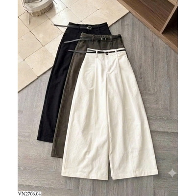 VN2706.04 QUẦN KAKI GIÃN LƯNG CHUN KÈM THẮT LƯNG