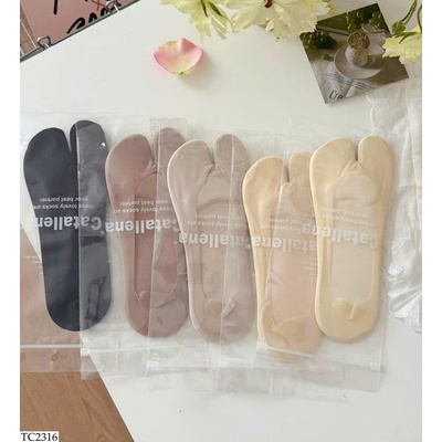 TC2316 SET 5 ĐÔI TẤT CỔ THẤP XẺ NGỚN