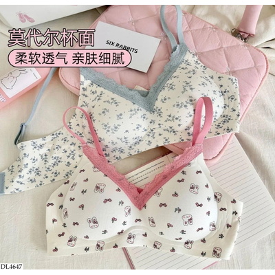 DL4647 BRA COTTON HỌA TIẾT DỄ THƯƠNG