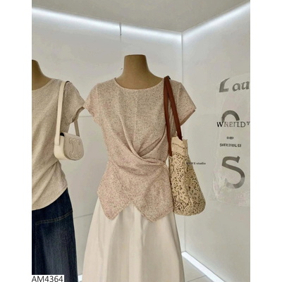 AM4364 ÁO CỘC TAY CÀI NÚT EO W.G.W.E