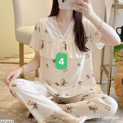 SM5849 BỘ MẶC NHÀ QUẦN DÀI NỮ