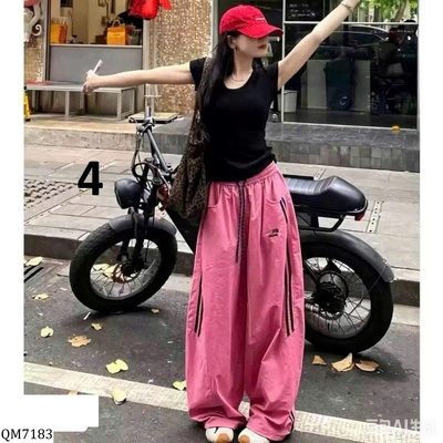 QM7183  QUẦN SUÔNG KẺ SỌC FORM RỘNG