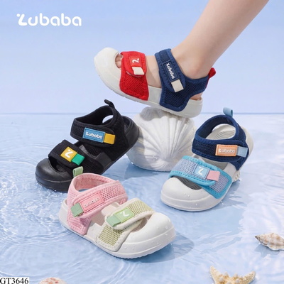 GT3646 SANDAL PHỐI LƯỚI BÍT MŨI CHO BÉ