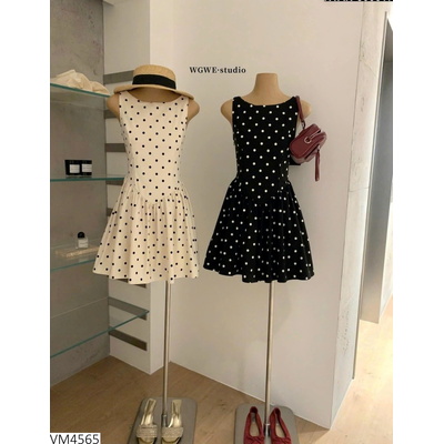 VM4565 VÁY CHẤM BI SÁT NÁCH W.G.W.E