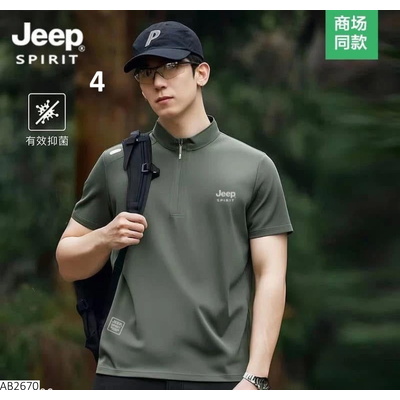 AB2670 ÁO POLO NAM JEEP CỔ TÀU PHỐI KHÓA