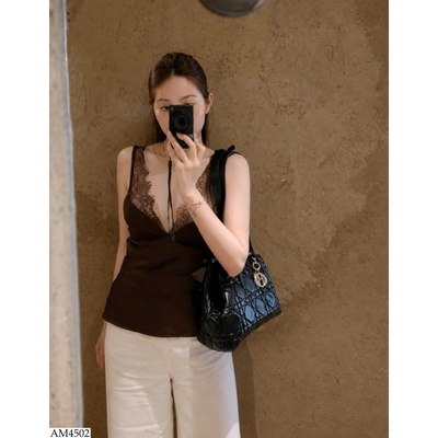 AM4502 ÁO 2 DÂY VIỀN REN CHO NỮ