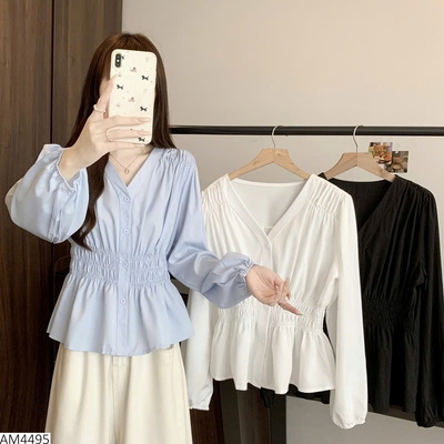 AM4495 ÁO SƠ MI PHỐI BÈO