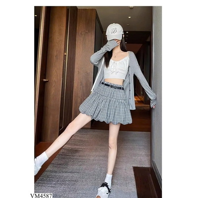 VM4587 CHÂN VÁY CARO BỒNG