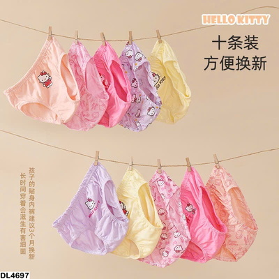 DL4697  SET 10 QUẦN CHÍP TAM GIÁC KITTY CHO BÉ GÁI