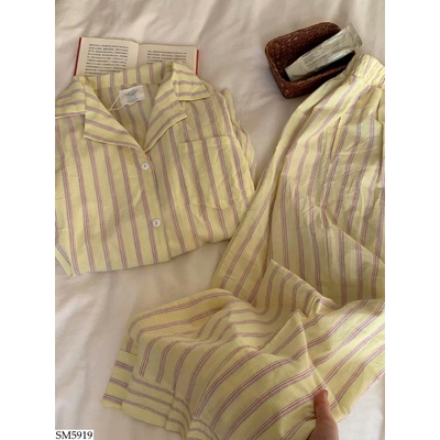 SM5919 BỘ PIJAMA KẺ CHO NỮ