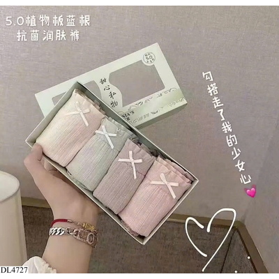 DL4727 SET 4 QUẦN CHIP PHỐI REN ĐÍNH NƠ