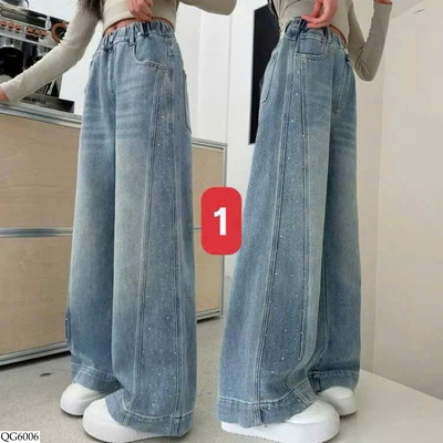QG6006 BST QUẦN JEANS ỐNG RỘNG BÉ GÁI