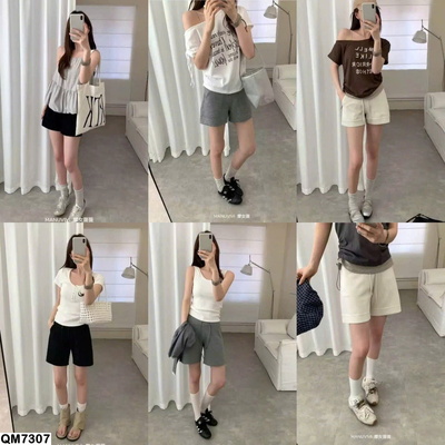 QM7307 QUẦN SHORT VẢI CẠP CAO