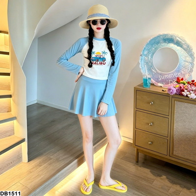 DB1511 BỘ ĐỒ BƠI TAY DÀI CHỐNG NẮNG CỰC XINH CHO BÉ YÊU