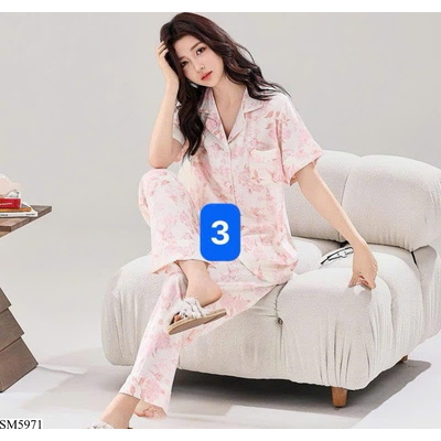 SM5971 BỘ PIJAMA LANH SIÊU MÁT