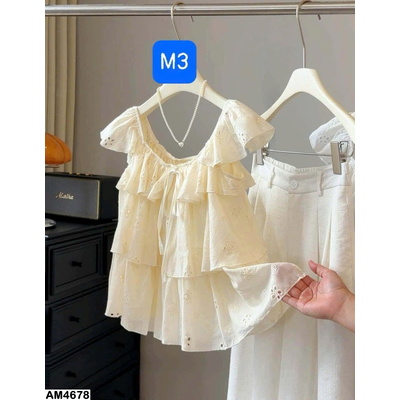 AM4678 ÁO BABYDOLL PHỐI BÈO ANNA
