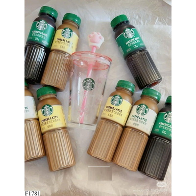 F1781 COMBO TRÀ SỮA MATCHA STARBUCKS KÈM LY MÈO