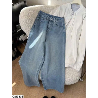 QM7333 QUẦN JEANS SUÔNG NỮ