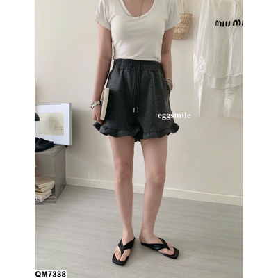 QM7338 QUẦN SHORT VẢI CẠP CHUN PHỐI BÈO