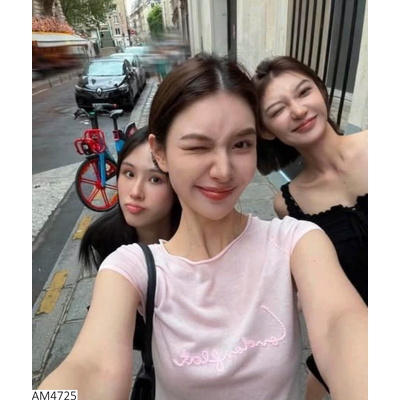 AM4725 ÁO THUN LEN TĂM W.G.W.E THÊU CHỮ