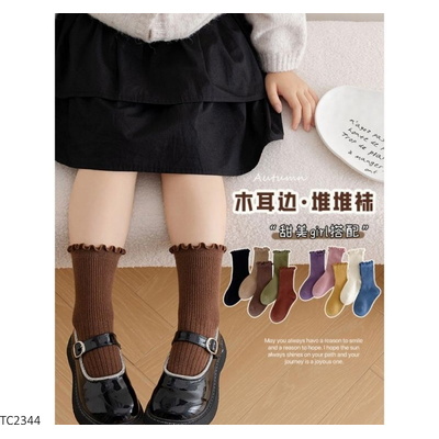 TC2344 SET 10  ĐÔI TẤT LOLLITA VIỀN BÈO CHO BÉ