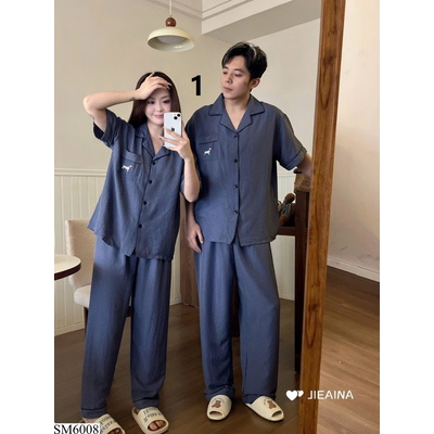SM6008 BỘ PYJAMA MẶC NHÀ NAM NỮ CẶP ĐÔI