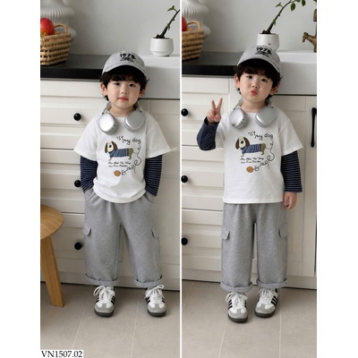 VN1507.02 SET ÁO COTTON + QUẦN CHÂN CUA MY DOG