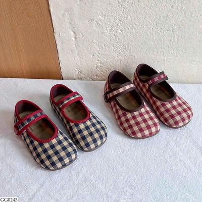 GG0243 GIÀY BÚP BÊ KẺ CARO