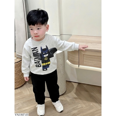 VN1507.03 SET 2, 3 BỘ HÌNH NGƯỜI NHỆN DÀI TAY CHO BÉ