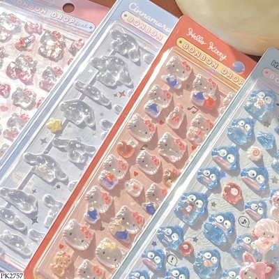 PK2757 SET 6 MIẾNG STICKER 3D HOẠT HÌNH