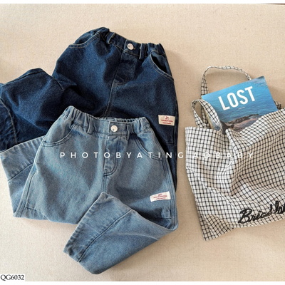 QG6032 JEANS SUÔNG GẤP GẤU ADBABY