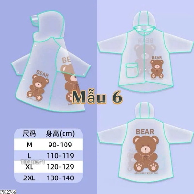PK2766 ÁO MƯA ĐƠN CHO BÉ