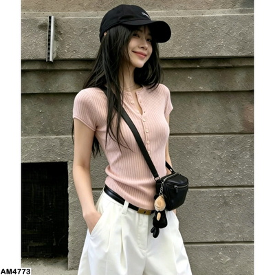 AM4773 ÁO THUN TẮM CỔ V
