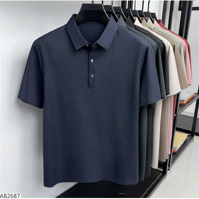 AB2687 ÁO POLO LỤA BĂNG NAM