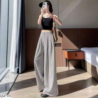 QM7359 QUẦN SUÔNG SỌC DỌC