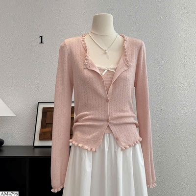 AM4796 SET ÁO 2 DÂY KÈM ÁO CARDIGAN