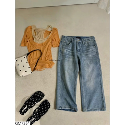QM7364 QUẦN JEAN ỐNG RỘNG W.G.W.E