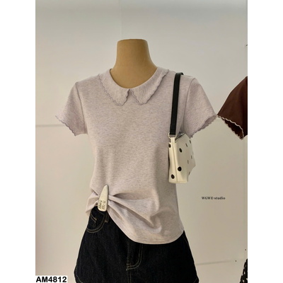 AM4812 ÁO THUN CỔ SEN VIỀN BÈO W.G.W.E