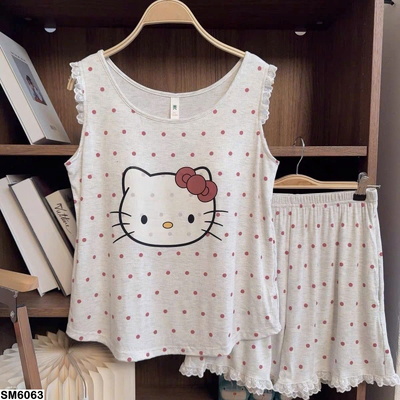 SM6063  BỘ NGỦ SÁT NÁCH KITTY NỮ