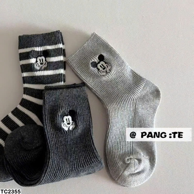 TC2355 SET 6 ĐÔI TẤT CỔ CAO HOẠT HÌNH MICKEY