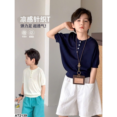 AT2139  ÁO LEN MONGTOGHI CỘC TAY CHO BÉ TRAI
