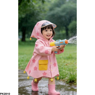 PK2810 ÁO MƯA CÔNG CHÚA NGÔI SAO CHO BÉ