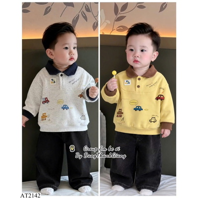 AT2142 ÁO POLO NỈ HÌNH Ô TÔ CHO BT