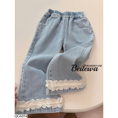 QG6054   QUẦN JEAN PHỐI REN CHO BG