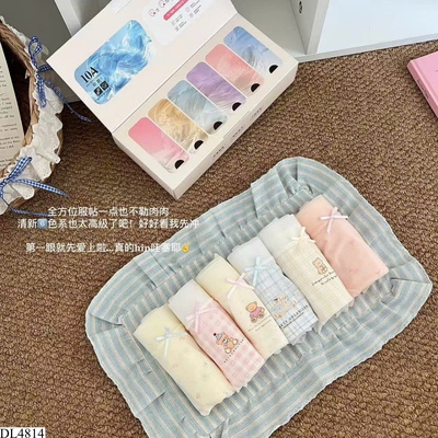 DL4814 SET 6C ĐỒ LÓT HỌA TIẾT ĐÍNH NƠ NỮ